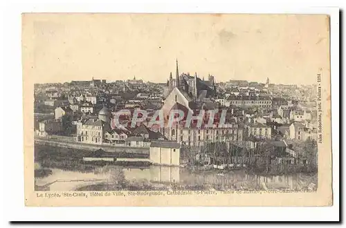 Poitiers Cartes postales Le lycee Ste Croix hotel de ville Ste Radegonde cathedrale St Pierre Palais de justice