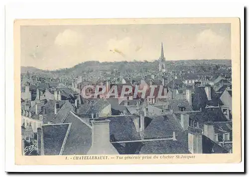 Chatellerault Ansichtskarte AK Vue generale prise du clocher St Jacques