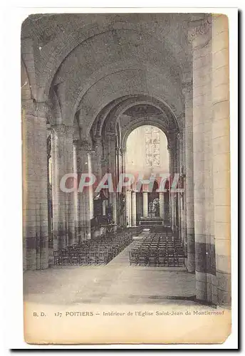 Poitiers Ansichtskarte AK Interieur de l&#39eglise Saitn Jean de Montlerneuf