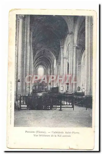 Poitiers Cartes postales Cathedrale Saint Pierre Vue interieure de la nef centrale