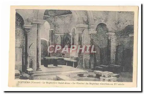 Poitiers Cartes postales Le Baptistere Saint Jean La piscine du bapteme chretien au 4eme