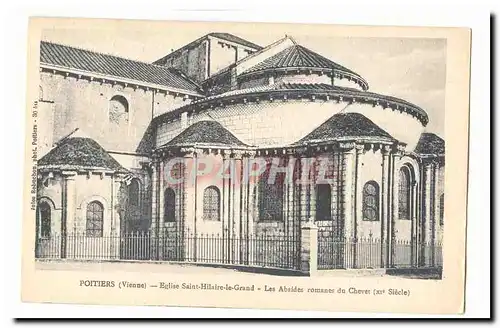 Poitiers Cartes postales Eglise Saint Hilaire le Grand Les absides romanes du Chevet (11eme)
