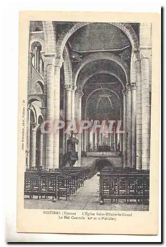 Poitiers Cartes postales Eglise Saint Hilaire le Grand La nef (11eme et 12eme)