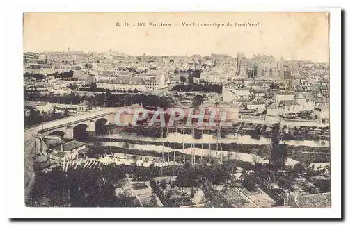 Poitiers Cartes postales Vue panoramique du pont neuf