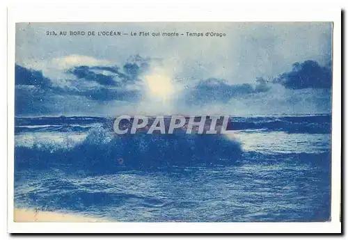 Au bord de l'ocean Cartes postales Le flot qui monte Temps d'orage