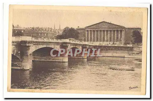 Paris (8eme) Ansichtskarte AK La chambre des deputes et le pont de la Concorde