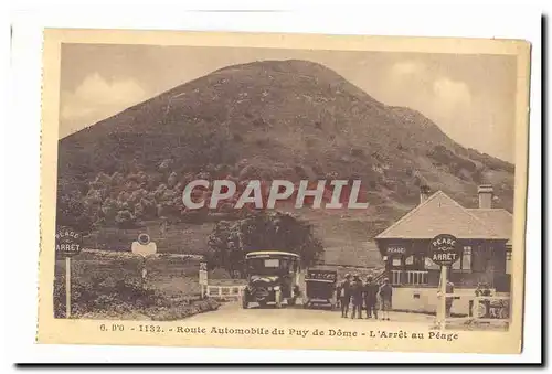 Cartes postales Route automobile du Puy de Dome l&#39arret au peage