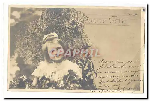 Cartes postales Enfant Bonne fete Voeux Fantaisie