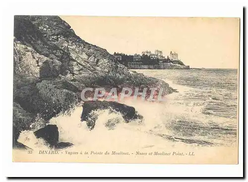 Dinard Cartes postales Vagues a la pointe du Moulinet