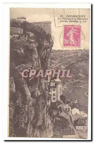 Rocamadour Cartes postales le chateau et le monastere vus des falaises