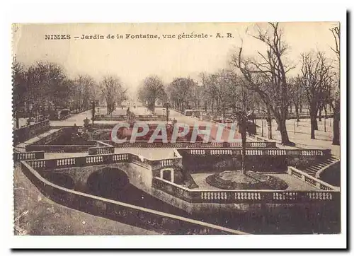 Nimes Cartes postales moderne Jardin de la fontaine vue generale