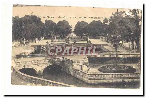 Nimes Cartes postales moderne Jardin de la fontaine vue generale