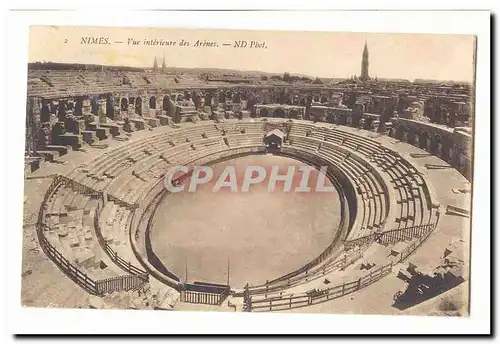 Nimes Ansichtskarte AK Vue interieure des arenes