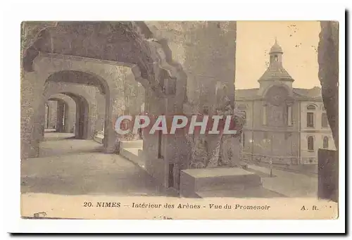 Nimes Cartes postales Interieur des arenes Vue du promenoir
