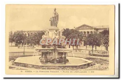 Nimes Cartes postales La fontaine Pradier Place de l&#39esplanade