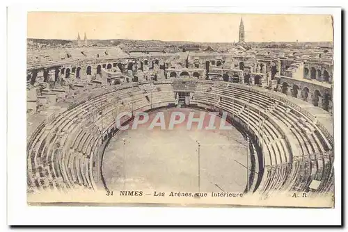 Nimes Cartes postales Les arenes vue interieure