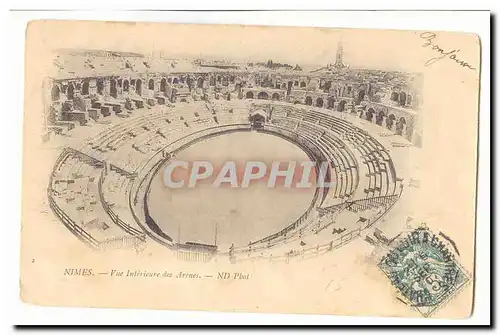 Nimes Cartes postales Les arenes vue interieure