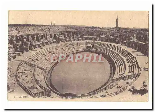 Nimes Cartes postales Les arenes vue interieure