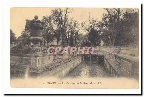 Nimes Cartes postales Le jardin de la fontaine