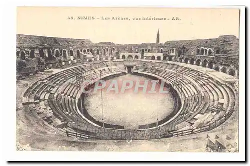 Nimes Cartes postales Les arenes vue interieure