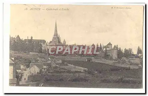 Autun Cartes postales Cathedrale et eveche