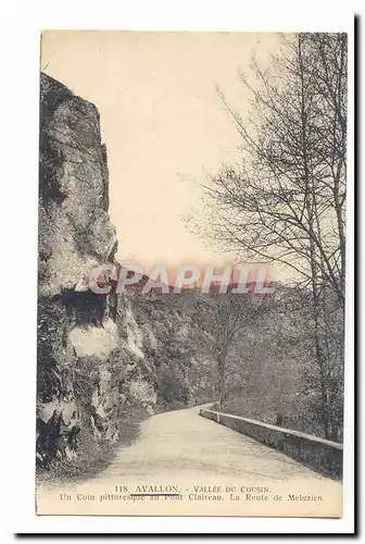 Avallon Cartes postales Vallee du Cousin Un coin pittoresque au pont CLaireau La route de Meluzien