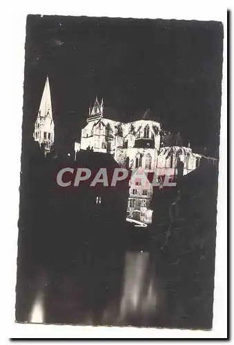 Auxerre Cartes postales moderne l&#39abbaye Saint Germain vue de nuit