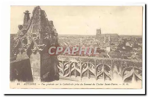Auxerre Ansichtskarte AK Vue generale sur la cathedrale prise du sommet du clocher Saint Pierre