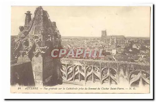 Auxerre Cartes postales Vue generale sur la cathedrale prise du sommet du clocher Saint Pierre