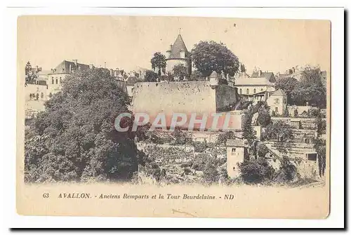 Avallon Ansichtskarte AK Anciens remparts et la tour Beurdelaine