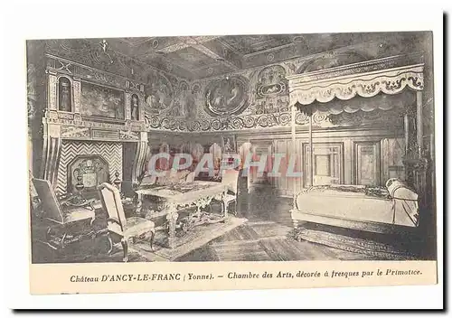 Chateau d&#39Ancy le Franc Cartes postales Chambre des Arts decoree a fresques par le Primatice