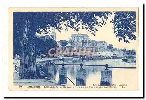 Auxerre Ansichtskarte AK L&#39eglise Saint Germain vue de la promenade des quais