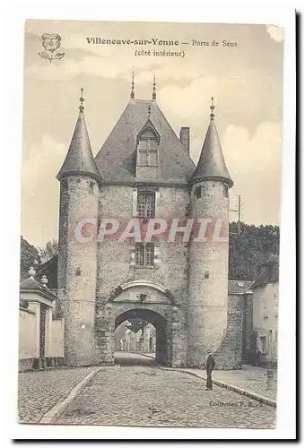 Villeneuve sur Yonne Ansichtskarte AK Porte de Sens (cote interieur)