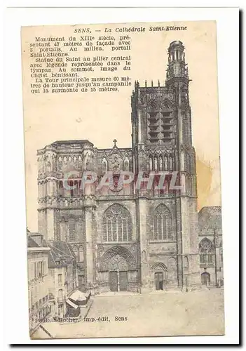 Sens Cartes postales La cathedrale Saint Etienne