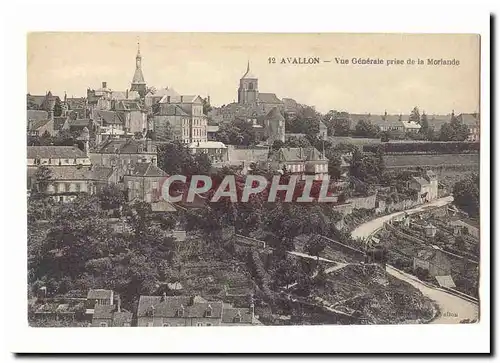 Avallon Cartes postales Vue generale pris de la Morlande