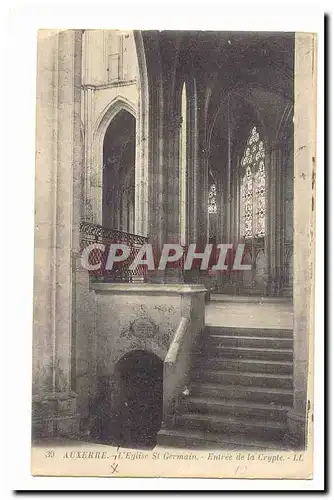 Auxerre Cartes postales L&#39eglise St Germain entree de la crypte