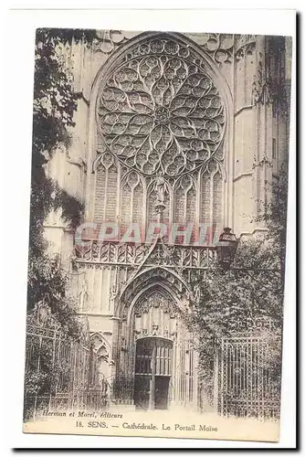 Sens Cartes postales Cathedrale Le portail Moise