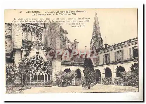 Auxerre Ansichtskarte AK Ancienne abbaye de Saint Germain Le transept nord et le cloitre