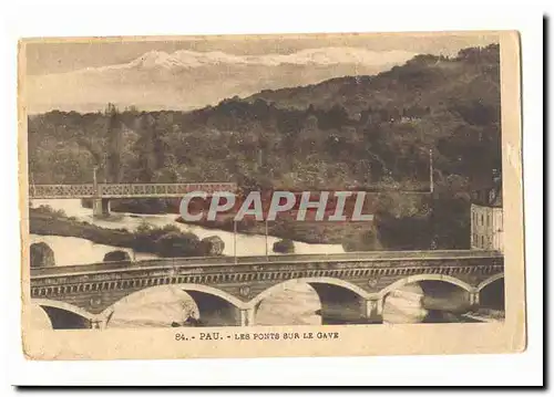 Pau Cartes postales Les ponts sur le Gave