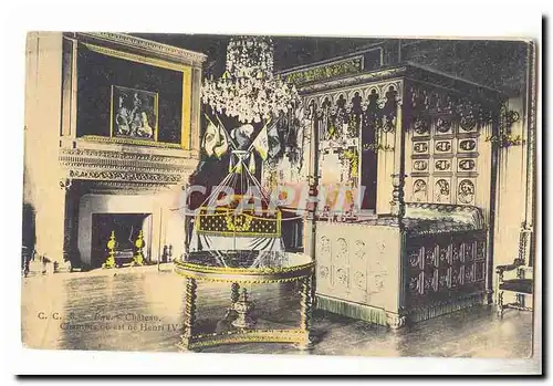 Pau Cartes postales chateau Chambre ou est ne Henri IV