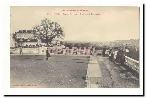 Pau Cartes postales Place royale Nouvelle terrasse