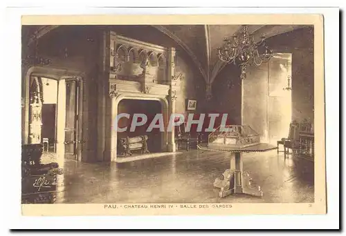 Pau Cartes postales Chateau Henri IV Salle des gardes