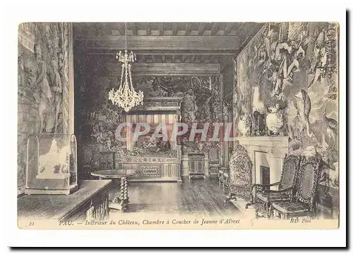 Pau Cartes postales interieur du chateau chambre a coucher de Jeanne d&#39Albret