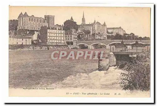 Pau Cartes postales vue generale Le Gave