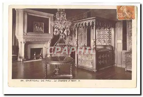 Pau Cartes postales La chateau La chambre Henri IV