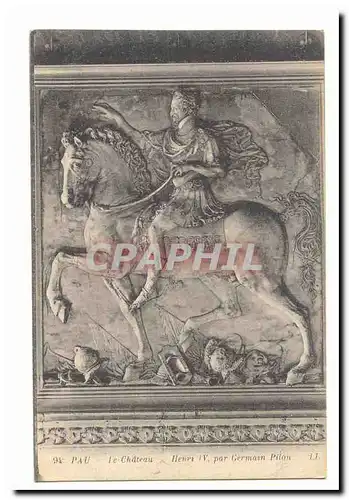 Pau Ansichtskarte AK le chateau henri IV par germain Pilon (cheval horse)