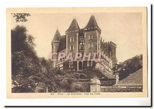 Pau Cartes postales Le chateau Vue du parc