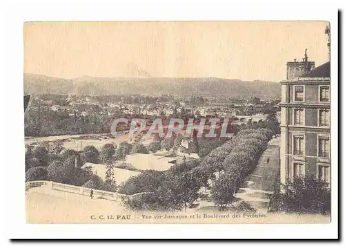 Pau Ansichtskarte AK Vue sur le jurancon et le boulevard des Pyrenees