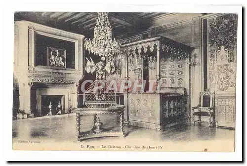 Pau Cartes postales Le chateau Chambre de Henri IV