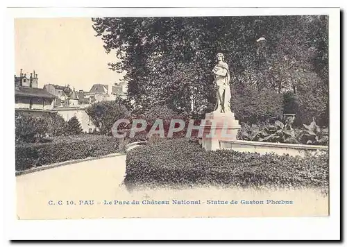 Pau Ansichtskarte AK Le parc du chateau national statue de Gaston Phoebus